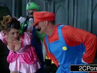 Smucitură că bucurie băț: mare mario bros obține busy cu printesa brooklyn urmărire