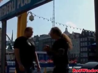 Real amsterdam harlot swallows load