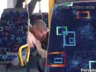 Dirty clip and exhibitionist Couple on Public Bus