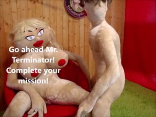 Porn Robot Terminator from the Future Fucks Sex Doll in the Ass